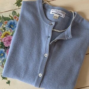 Brunello Cucinelli 100% Cashmere Sweater Cardigan Periwinkle Blue